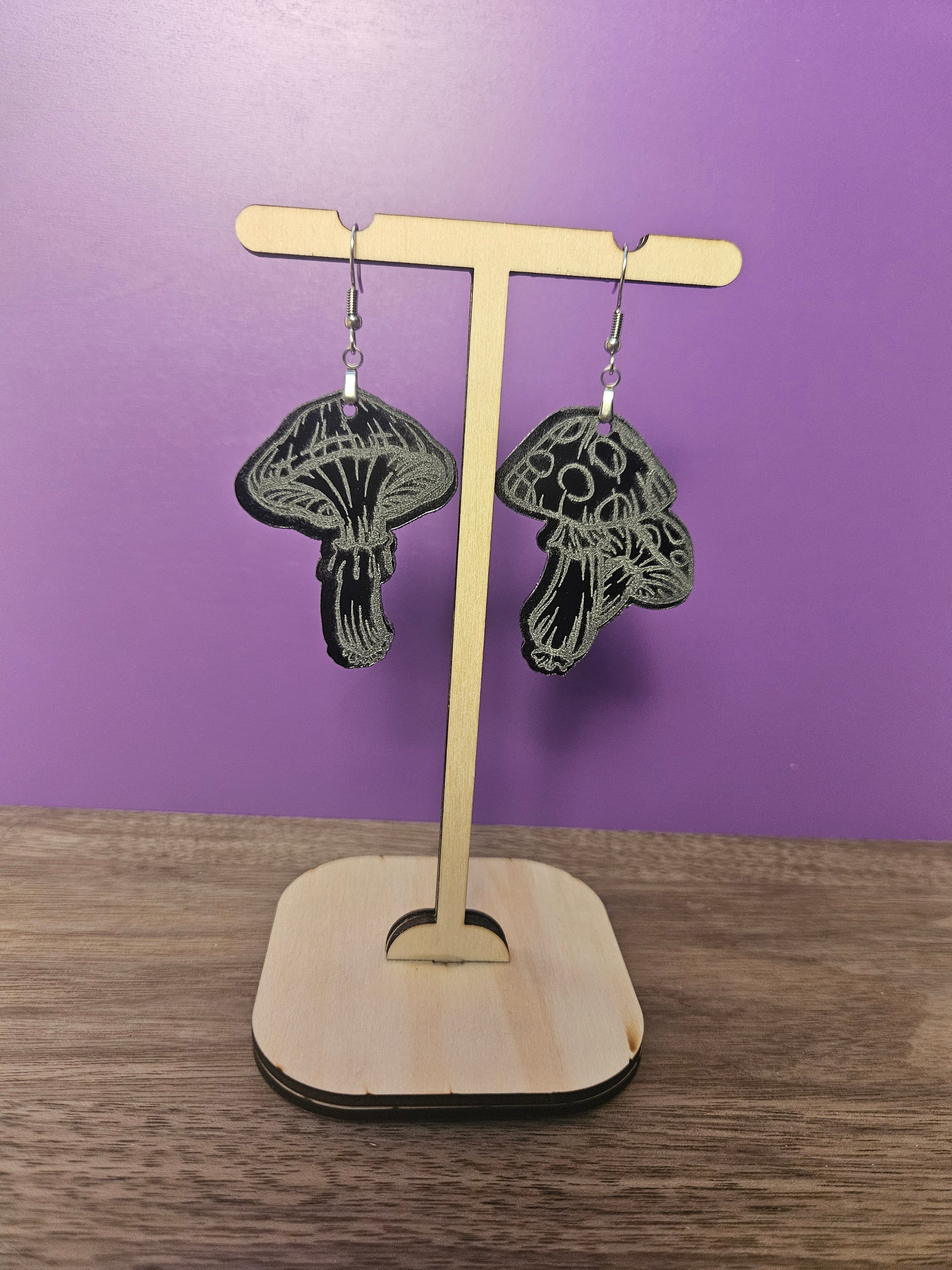 Acrylic Mushroom Earrings