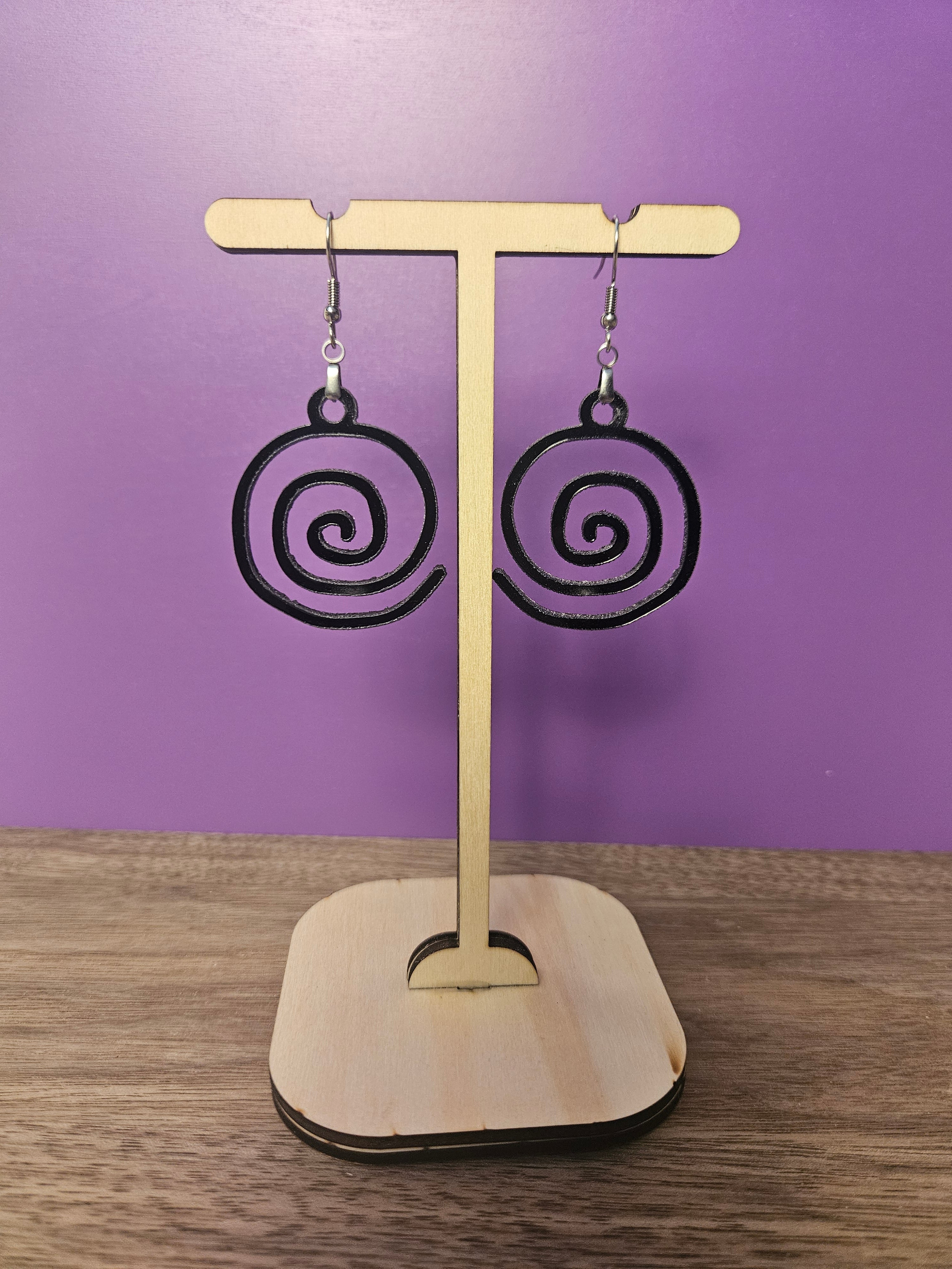 Laser Cut Spiral Earrings