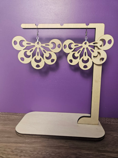 Art Deco Fan Shaped Earrings