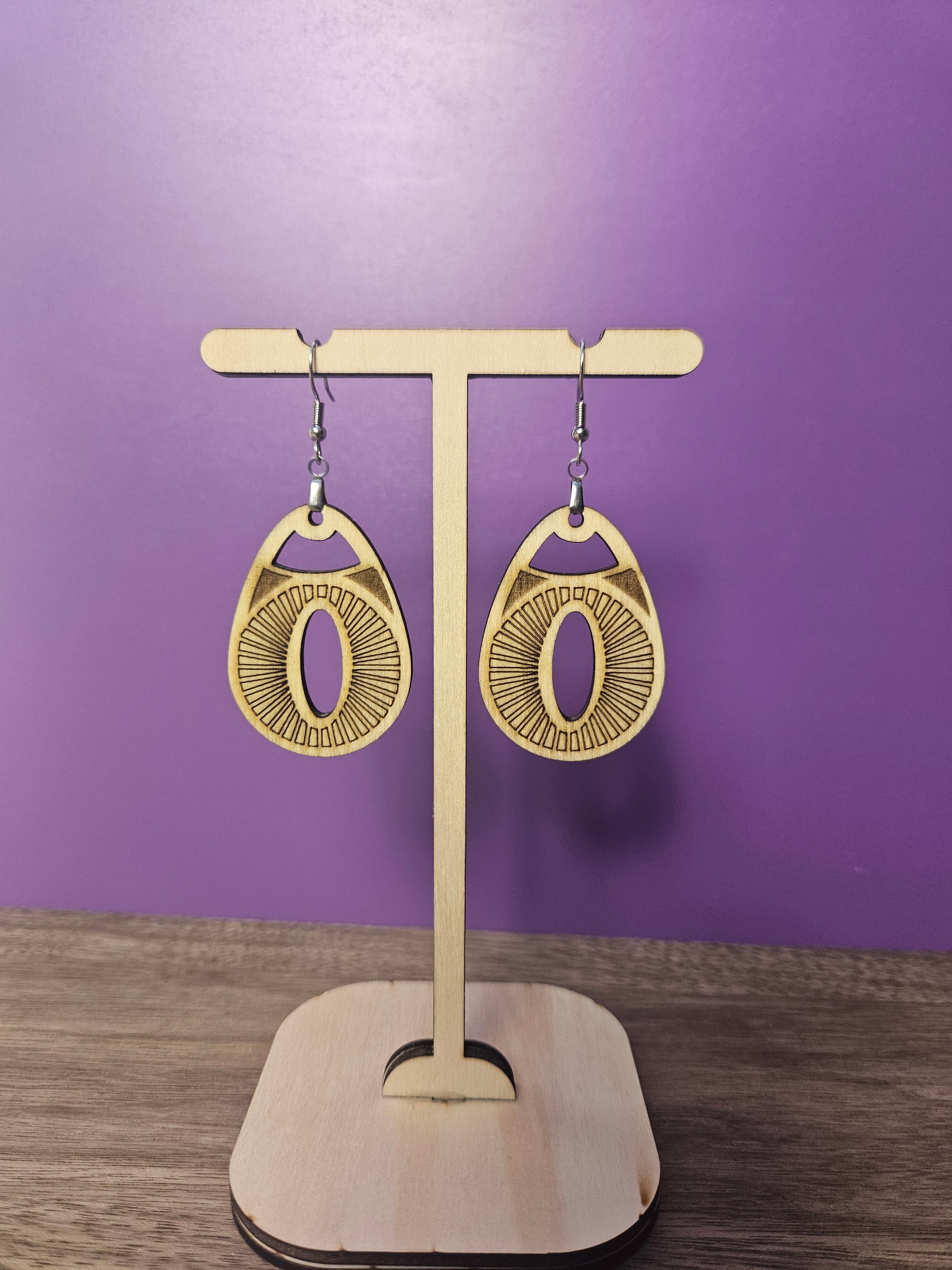 Elegant Wooden Earrings
