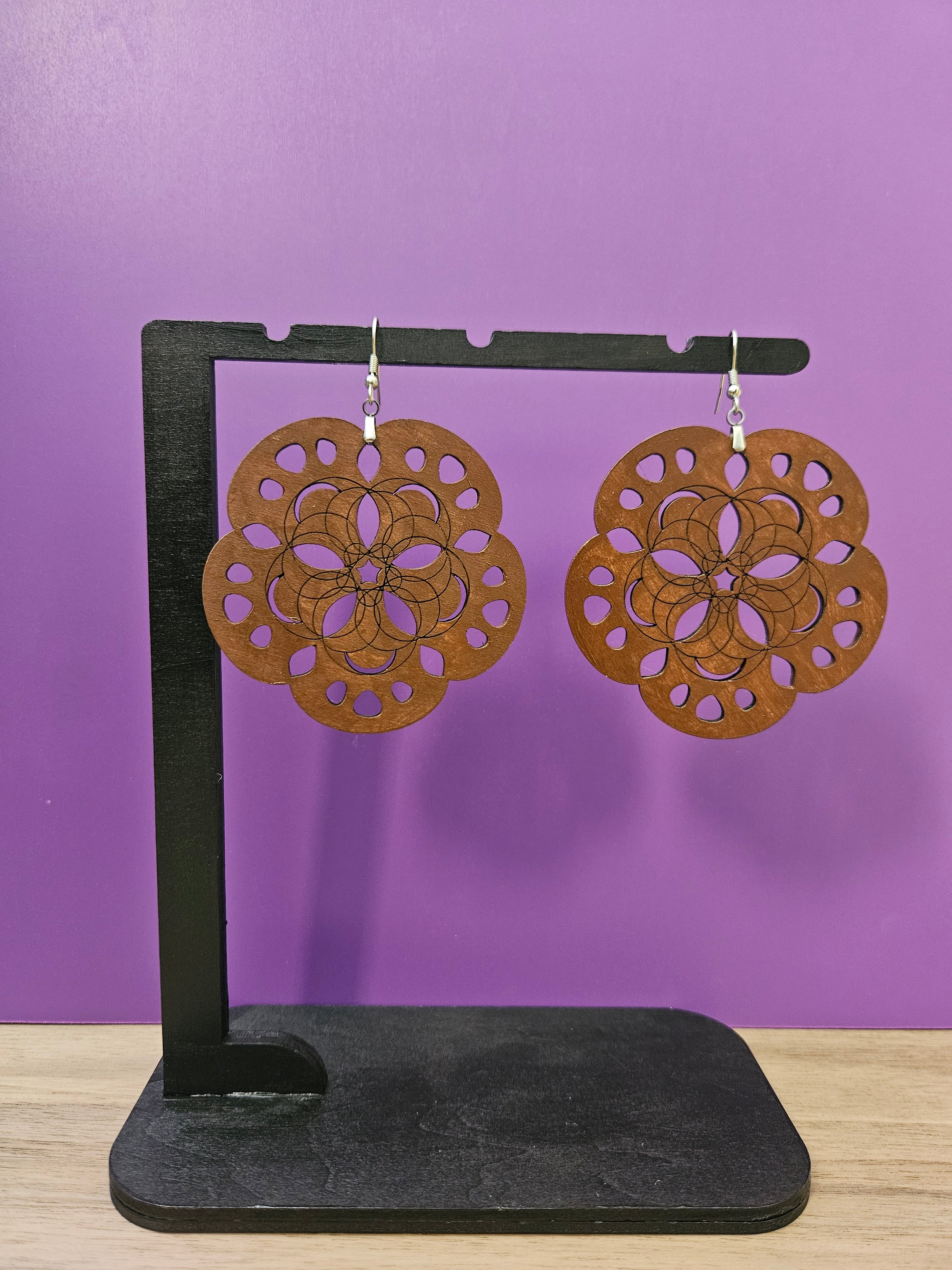 Geometric Wooden Earrings