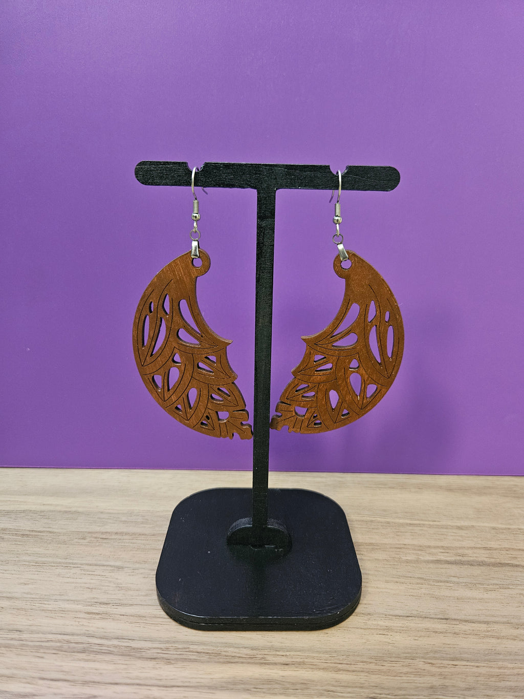 Wooden Wing Earrings