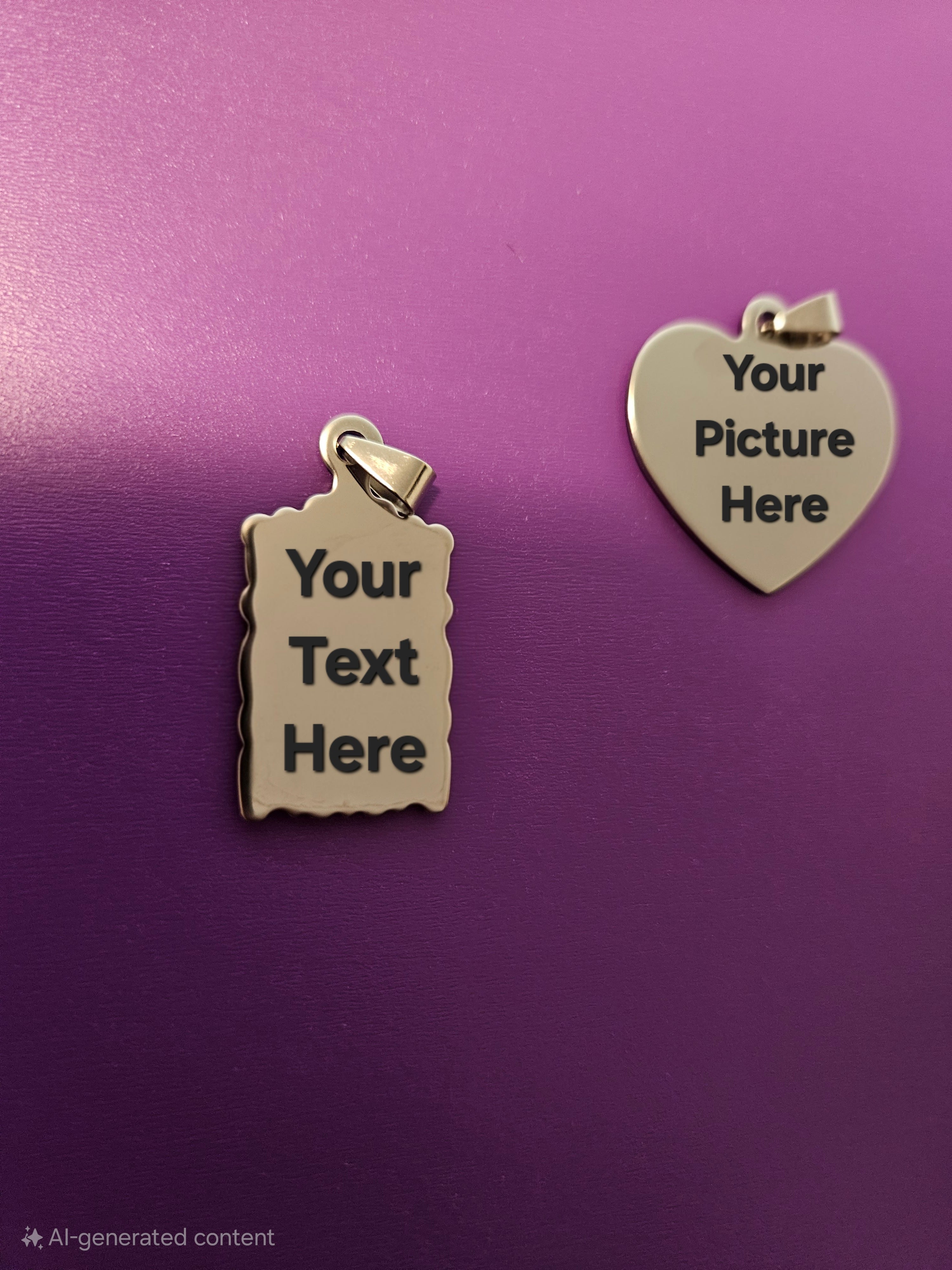 Customizable Steel Picture Pendant