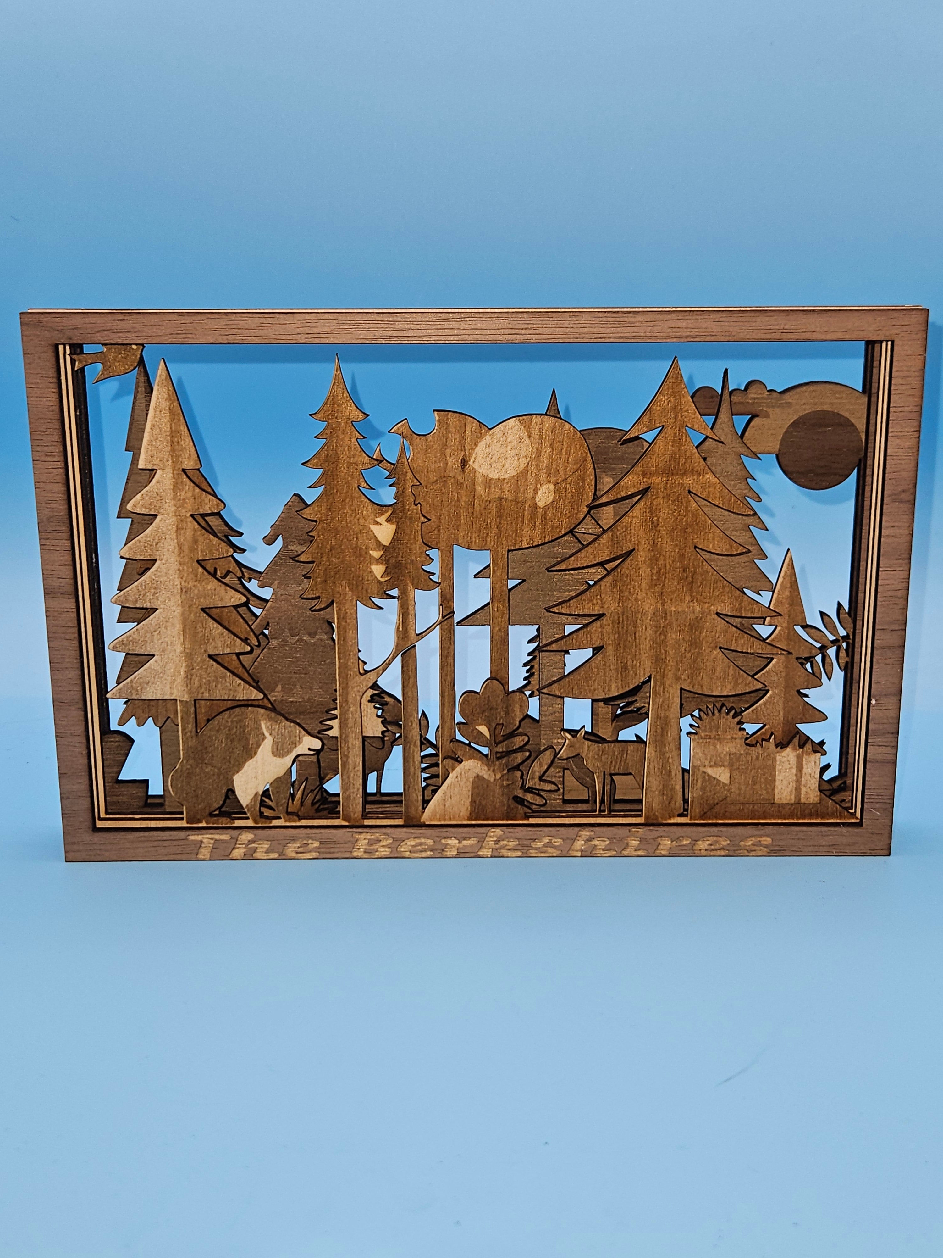 Multi-Layer Collage Decorative Forest Wood Frame